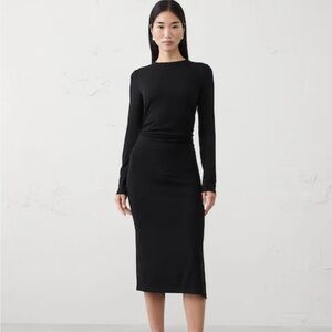 Banana Republic Black Knit Midi
